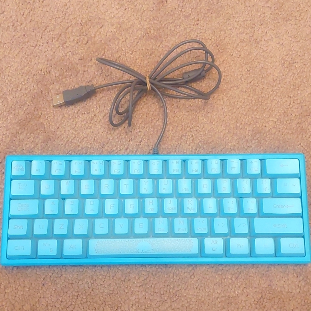Ziyou Lang K61 Rainbow Backlit Ergonomic USB Gaming Keyboard Portable Waterproof